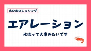 ホロホロシュリンプにエアレーションは必要？酸欠より水流が大事だった話